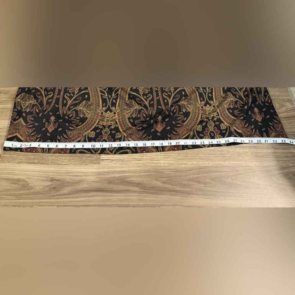 Ralph Lauren 100% Silk Paisley Vintage Purple Label Pockets Pull On Maxi Skirt 8 - Picture 13 of 13